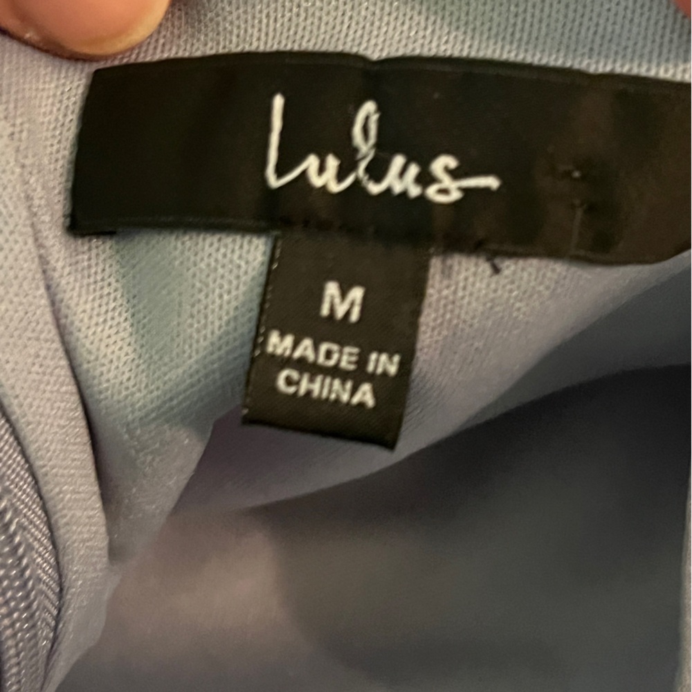 Lulu's Blue Polka Dot Mini Dress - Picture 14 of 16